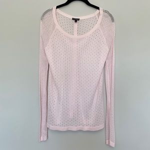EXPRESS Light Pink Knit Cut Out Detail Sweater